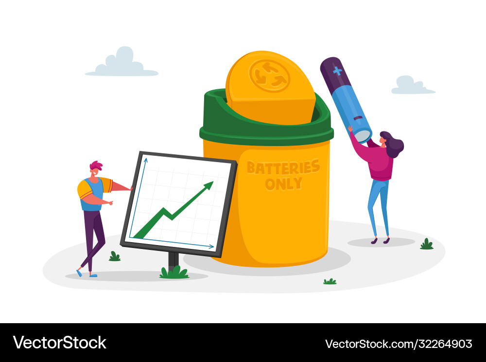 Man character perform growing arrow chart Man character perform growing arrow chart Vector Image
