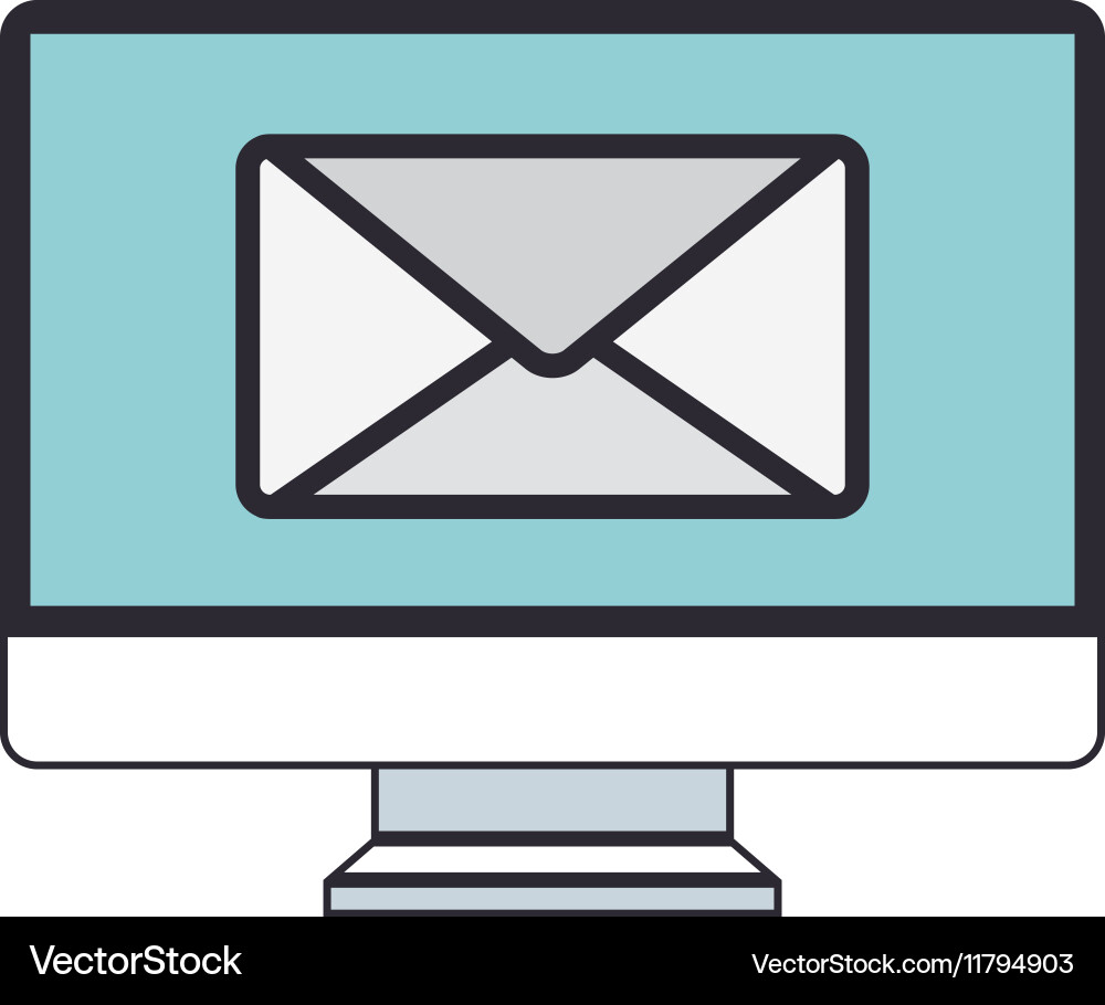 Monitor desktop computer icon Vector Image