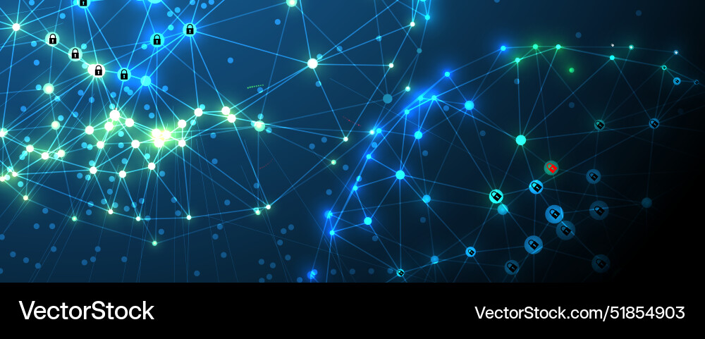 Neural network concept connected cells with links Neural network concept connected cells with links vector image