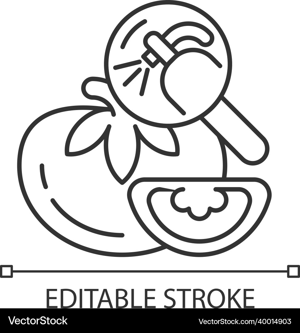 Pesticide residue testing linear icon Vector Image