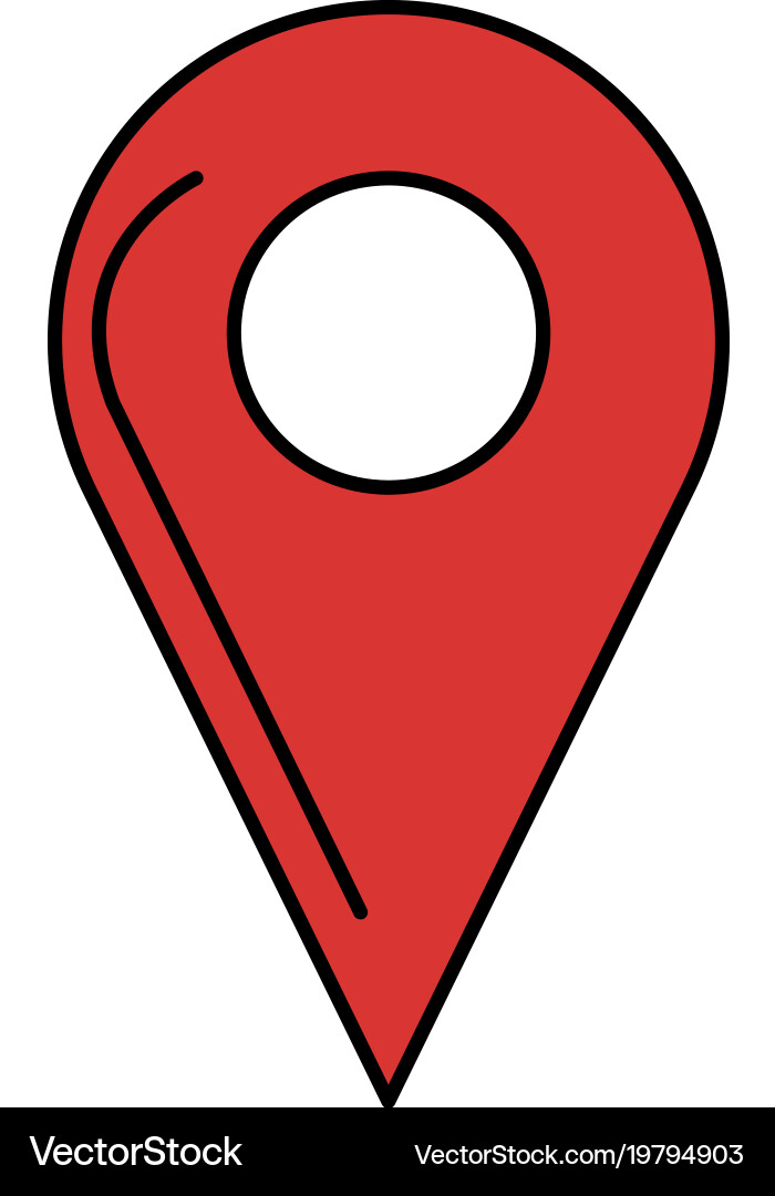 Pin pointer isolated icon Vector Image
