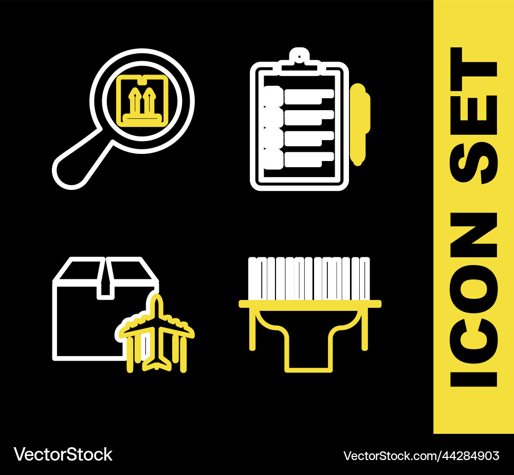Set line verification of delivery list scanner Set line verification of delivery list scanner vector image