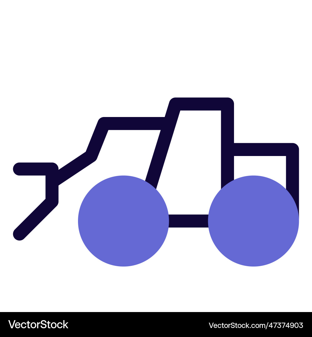 Telehandler lifting machine used to move materials vector image