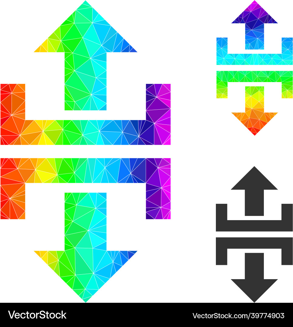Triangle filled divide vertical direction Triangle filled divide vertical direction Vector Image