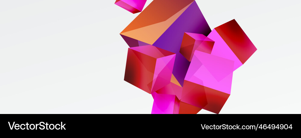 3d cubes abstract background composition 3d cubes abstract background composition vector image