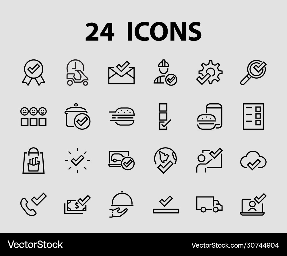 A simple set claim related icon lines A simple set claim related icon lines vector image
