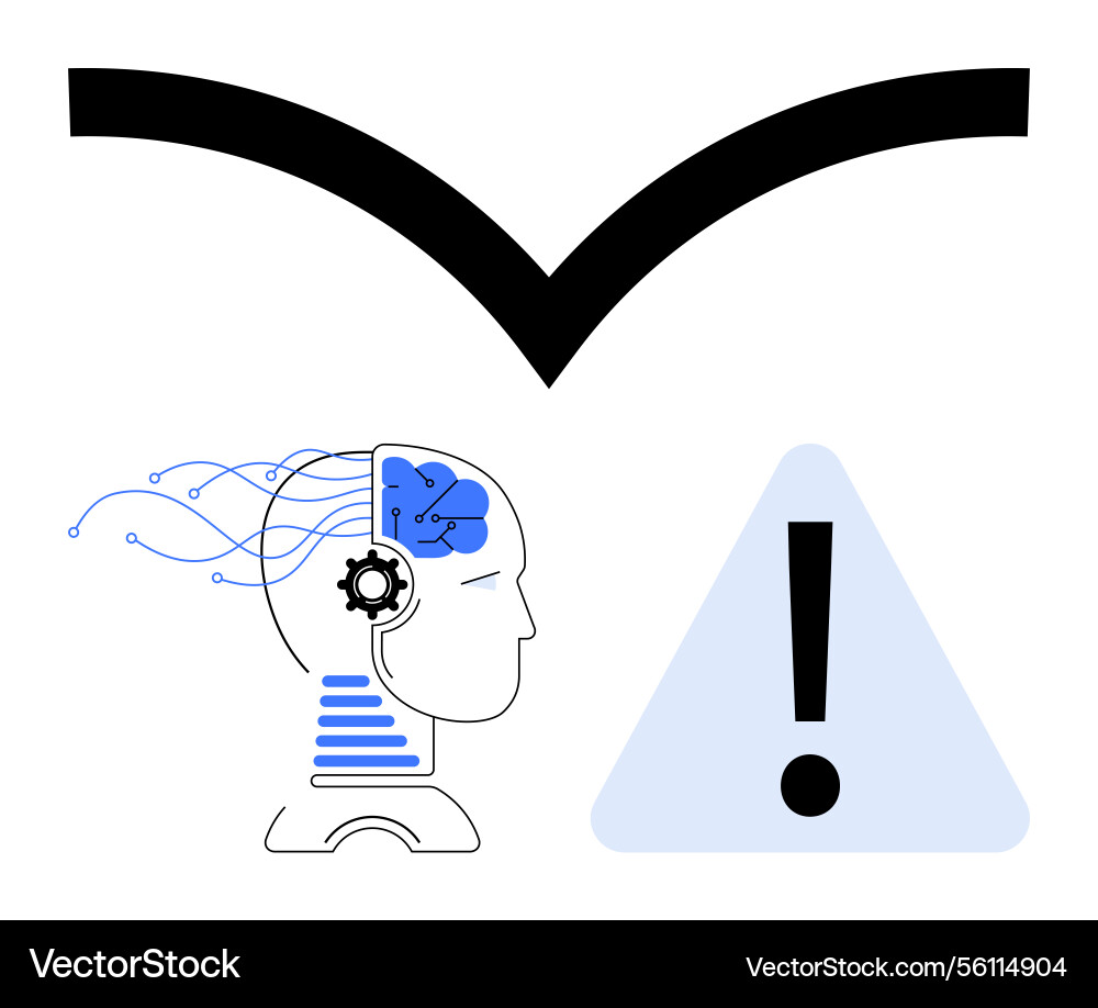 Artificial intelligence decision-making Artificial intelligence decision-making vector image