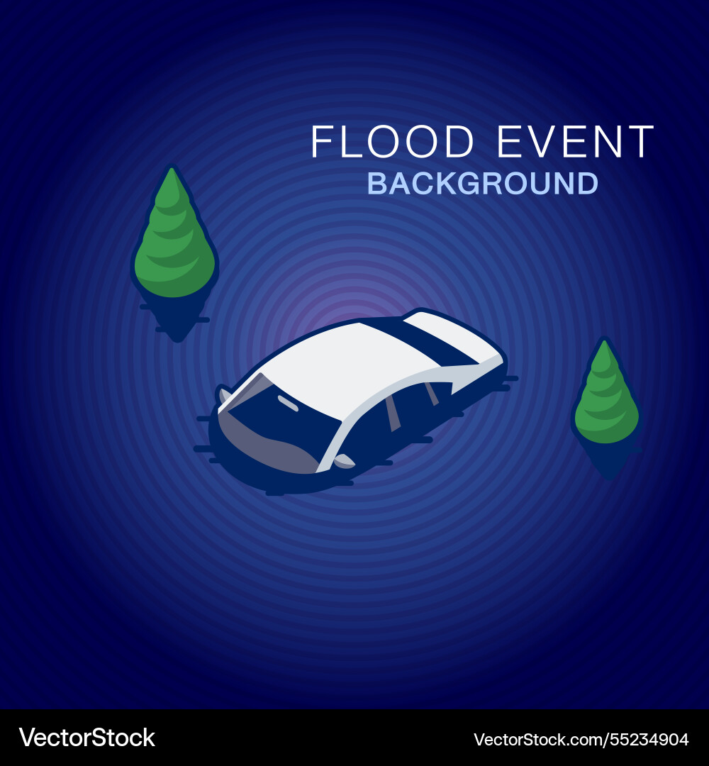 Background image of the flood event Vector Image