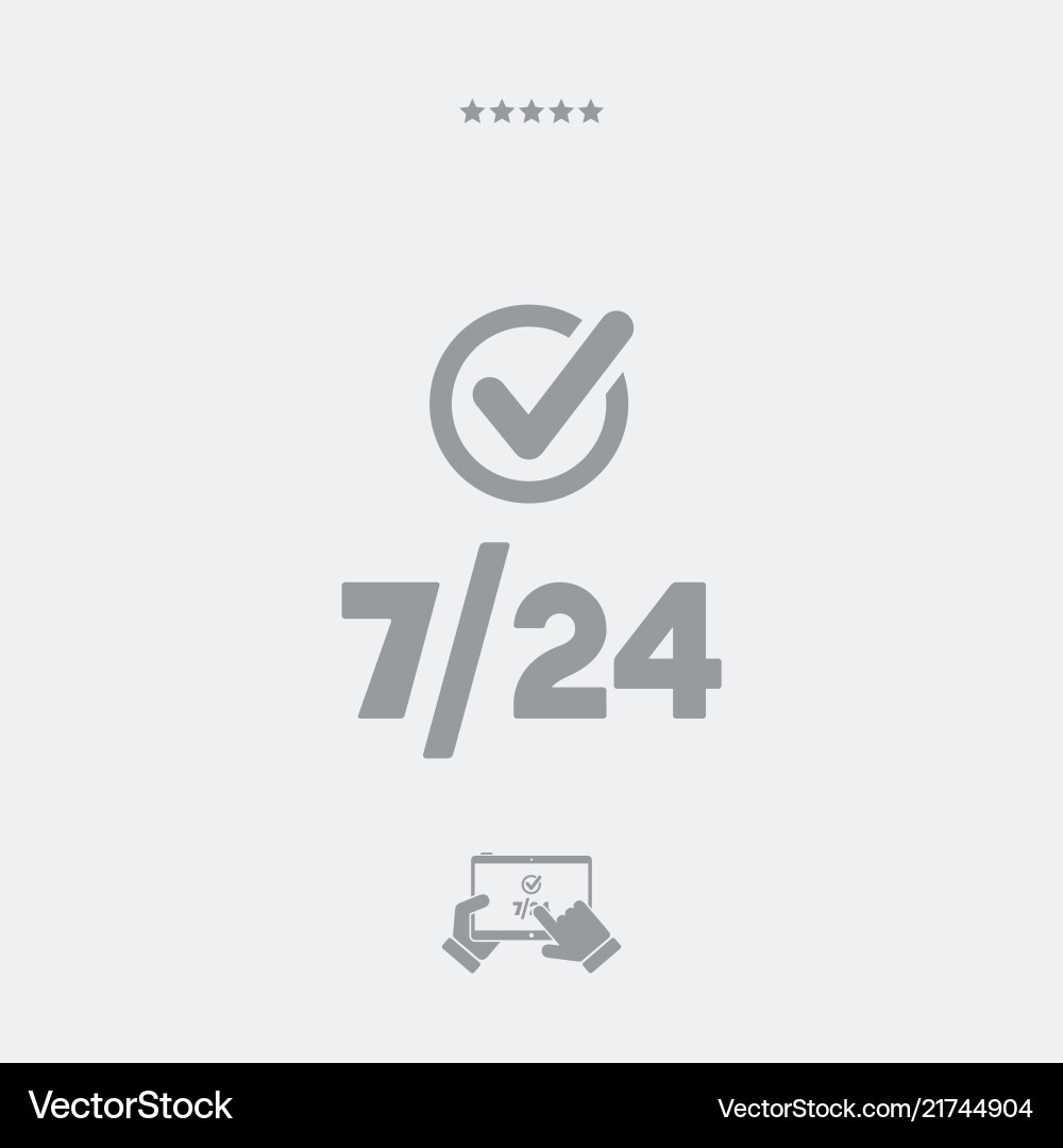 Check 724 service - web icon vector image