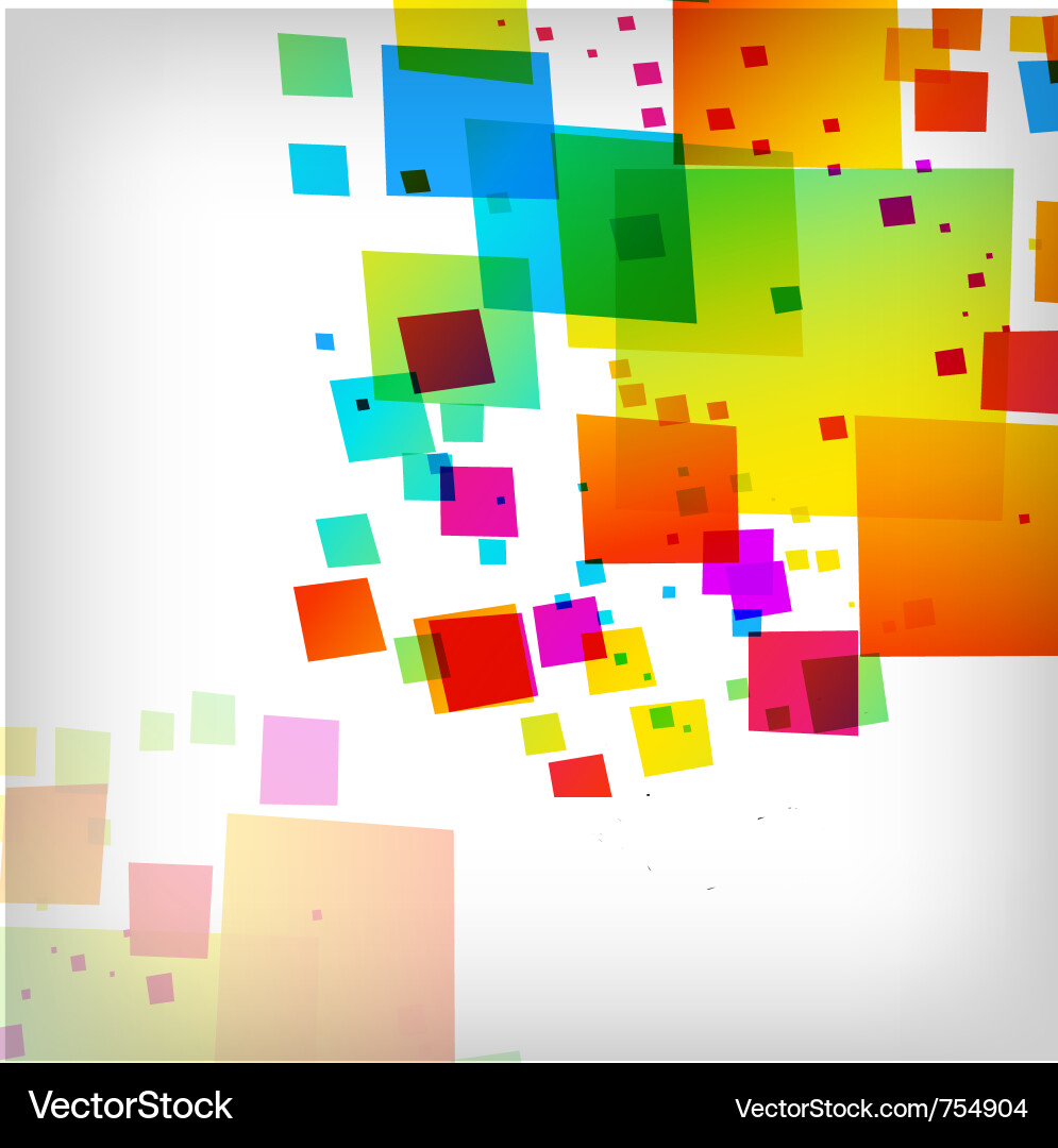 Colorful Abstract Square Background Vector Image