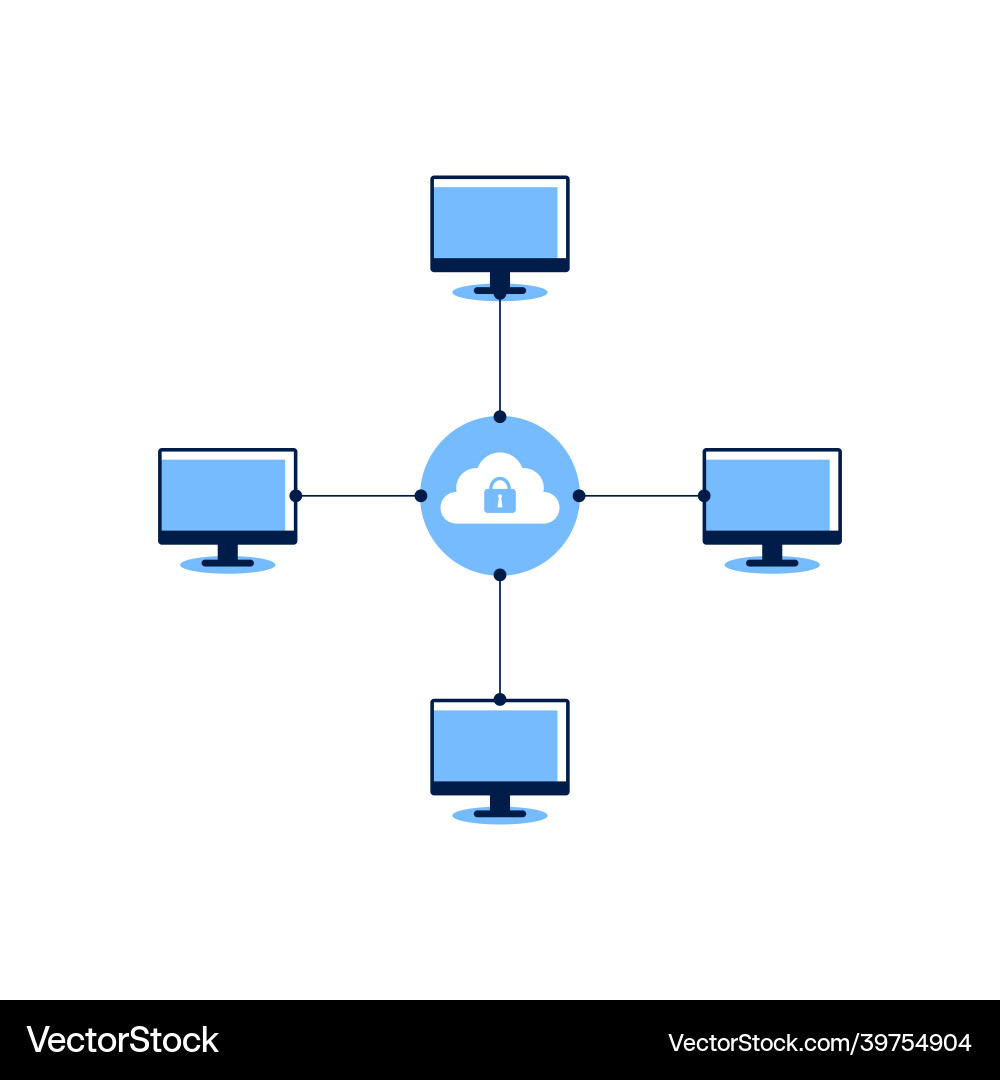 Computing network icon design Computing network icon design Vector Image