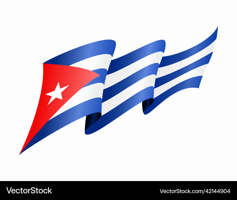 Cuban Flag Abstract Wave vector image