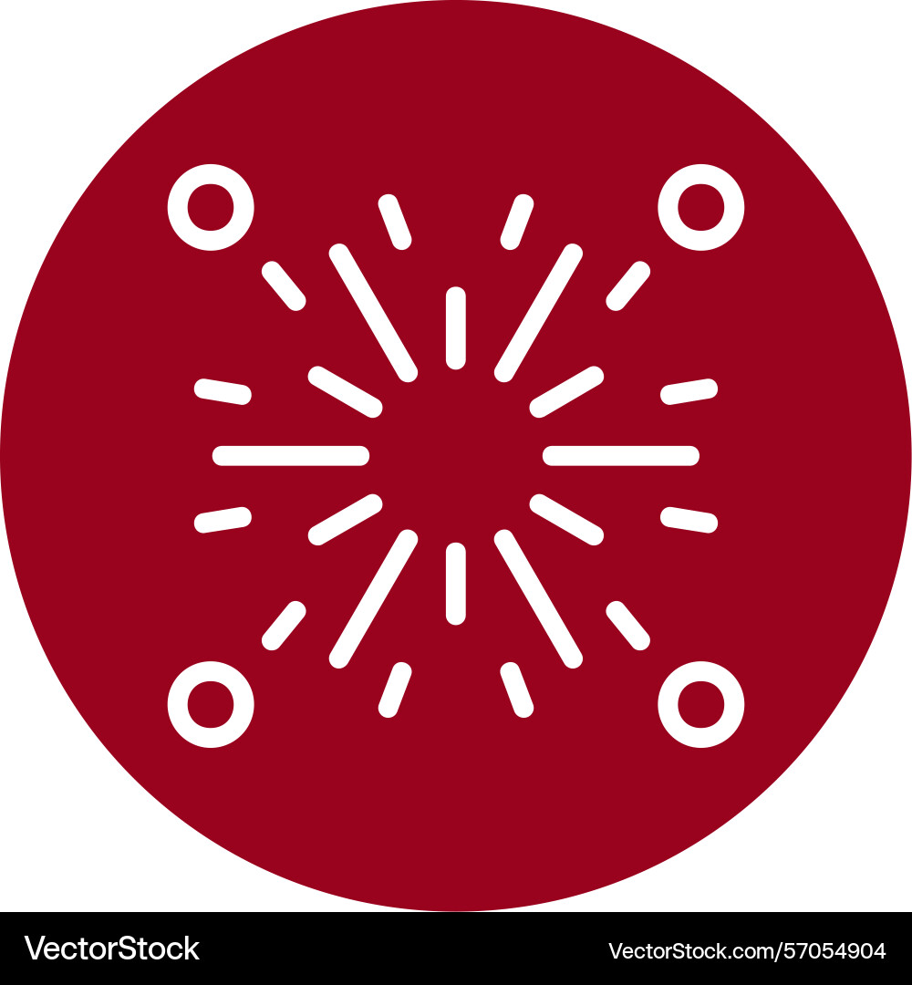 Firecracker line circle style icon design Vector Image