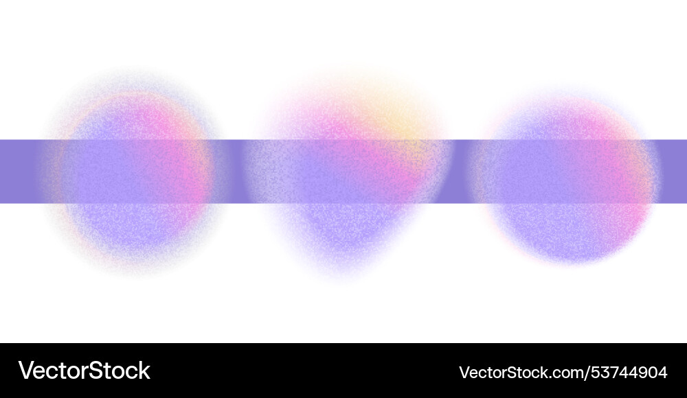 Grainy distorted grungy abstract forms set blob Grainy distorted grungy abstract forms set blob vector image