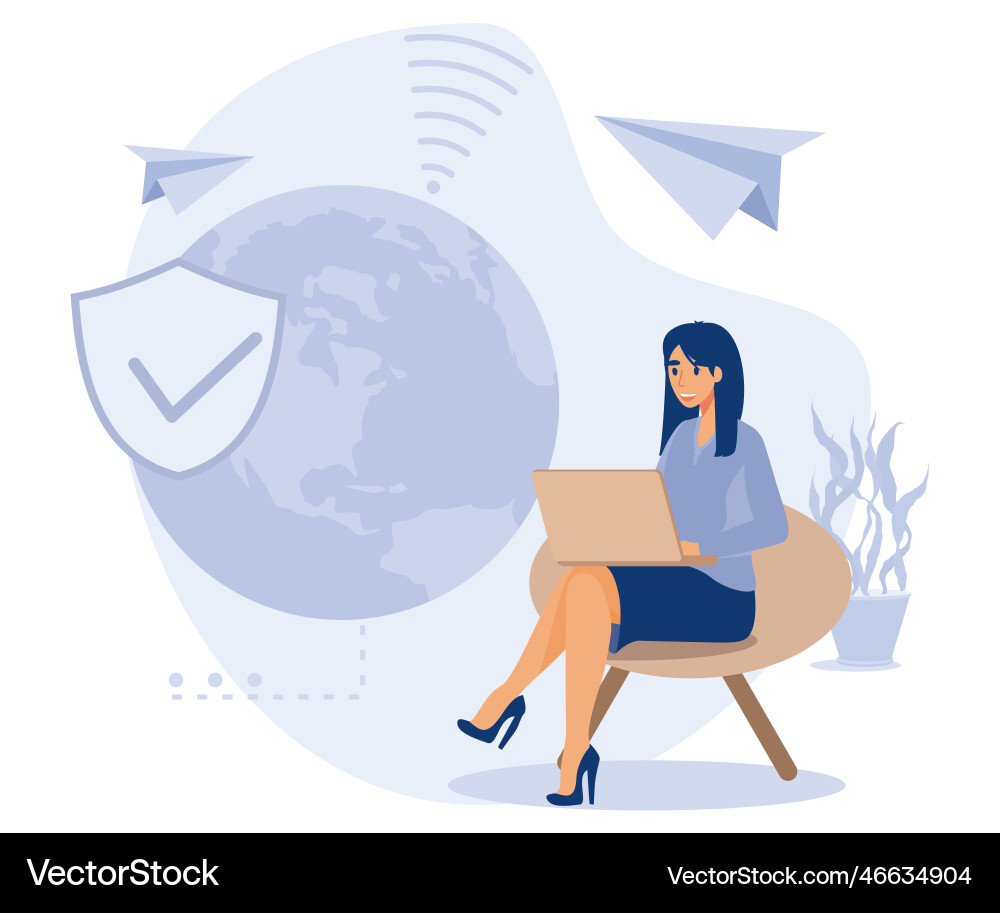Internet security settings concept proxy server Internet security settings concept proxy server vector image