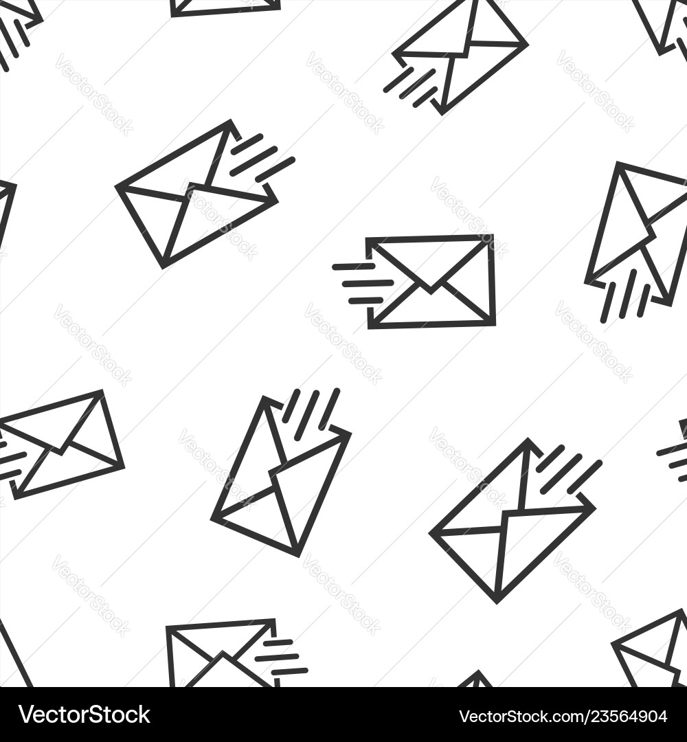 Mail envelope icon seamless pattern background Vector Image