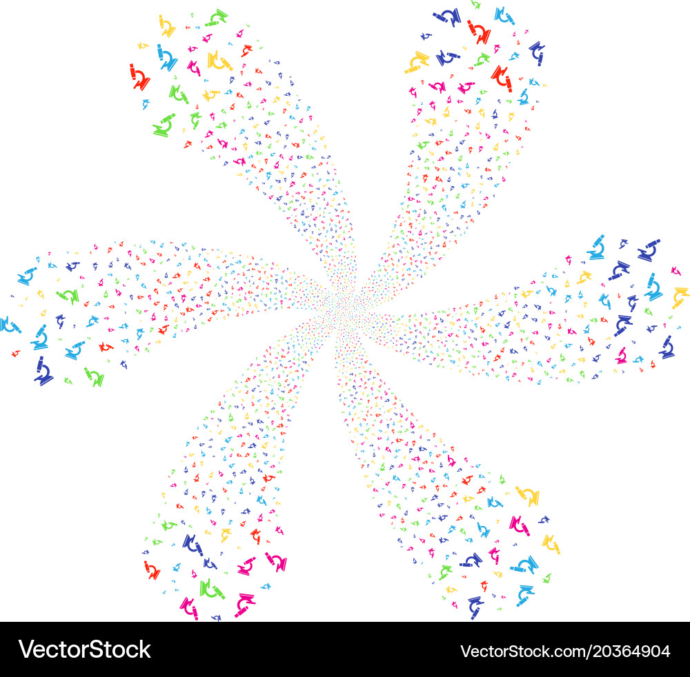 Microscope curl flower shape Vector Image