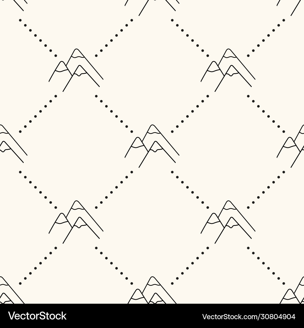 Minimalist Mountain Pattern Vector Image