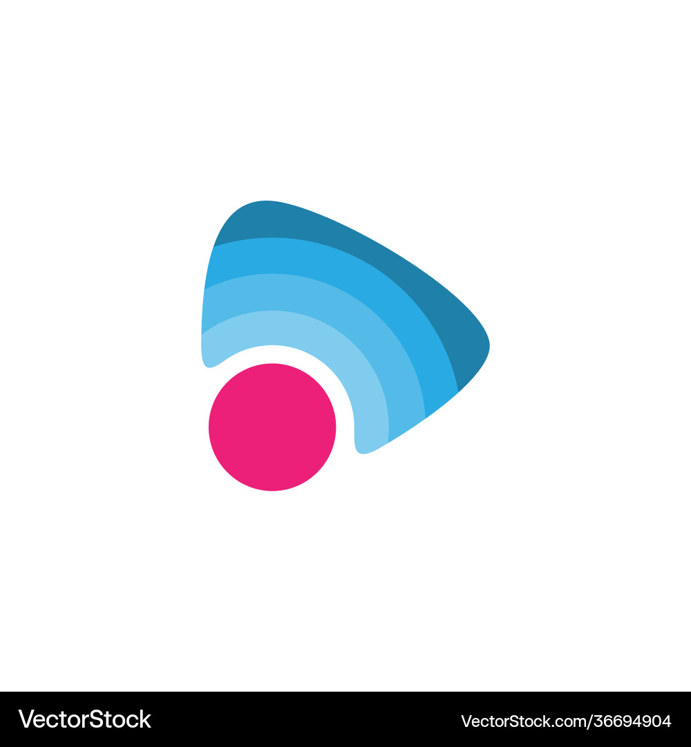 Modern and creative play icon button in colorful Modern and creative play icon button in colorful Vector Image