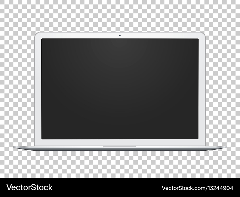 Open notebook template silver digital with empty vector image