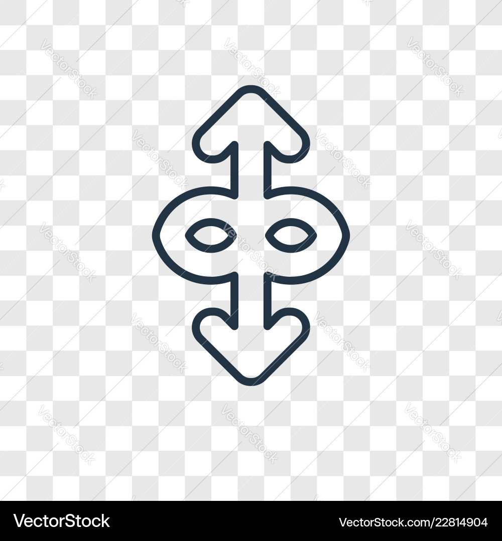 Resize concept linear icon isolated Resize concept linear icon isolated vector image