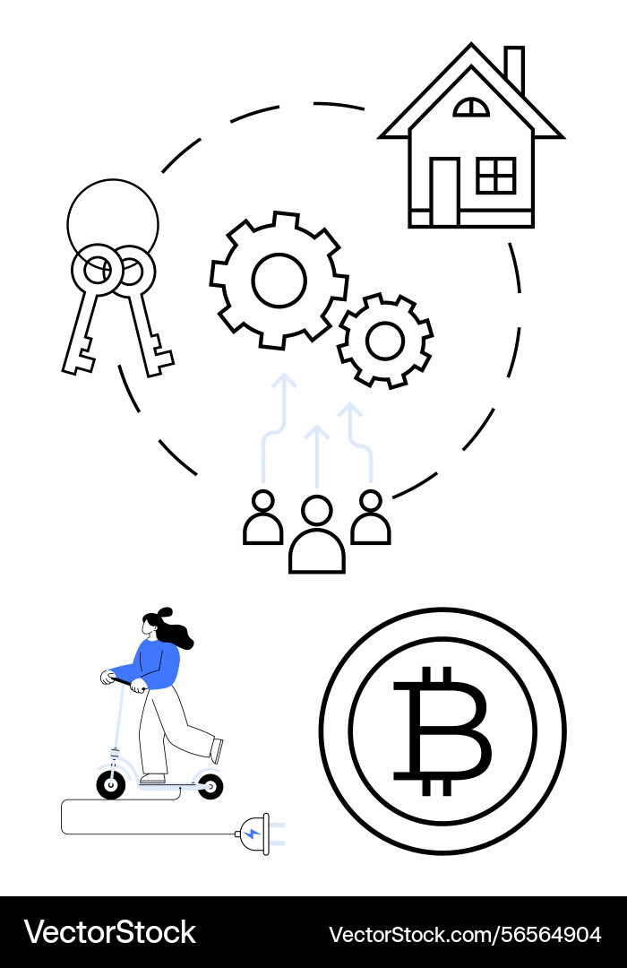 Sustainable technology integration with blockchain Sustainable technology integration with blockchain Vector Image
