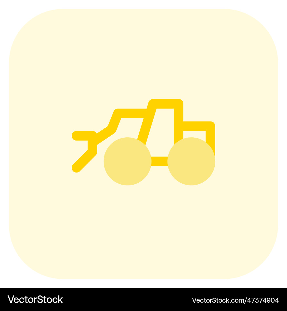 Telehandler lifting machine used to move materials vector image