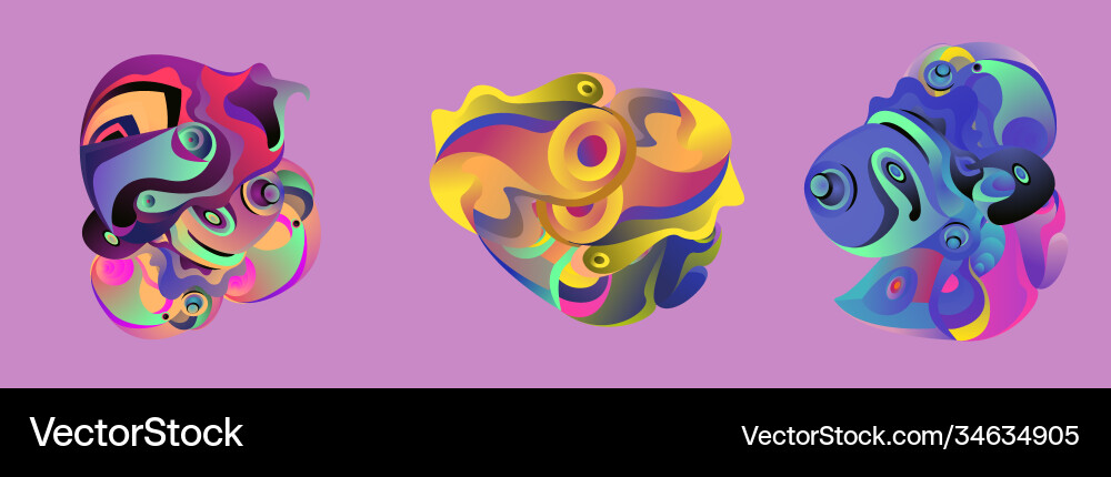 Abstract liquid shape fluid design isolated Vector Image