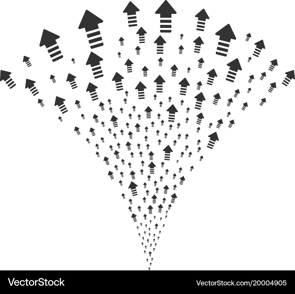Arrow pointer fountain stream vector image