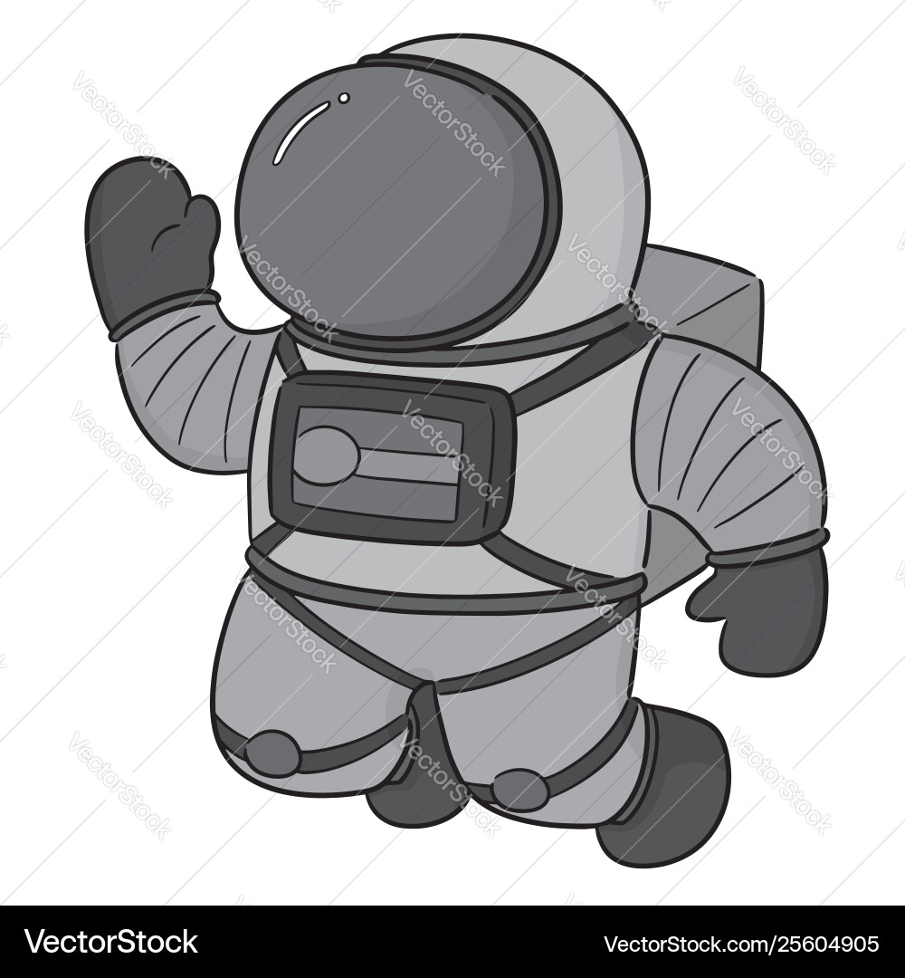 Astronaut Floating in Space vector image