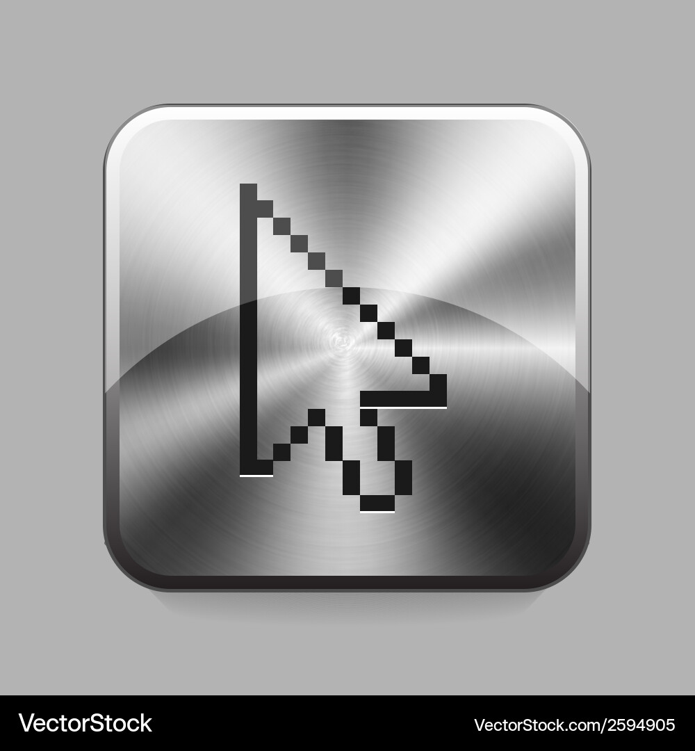 Chrome button Vector Image