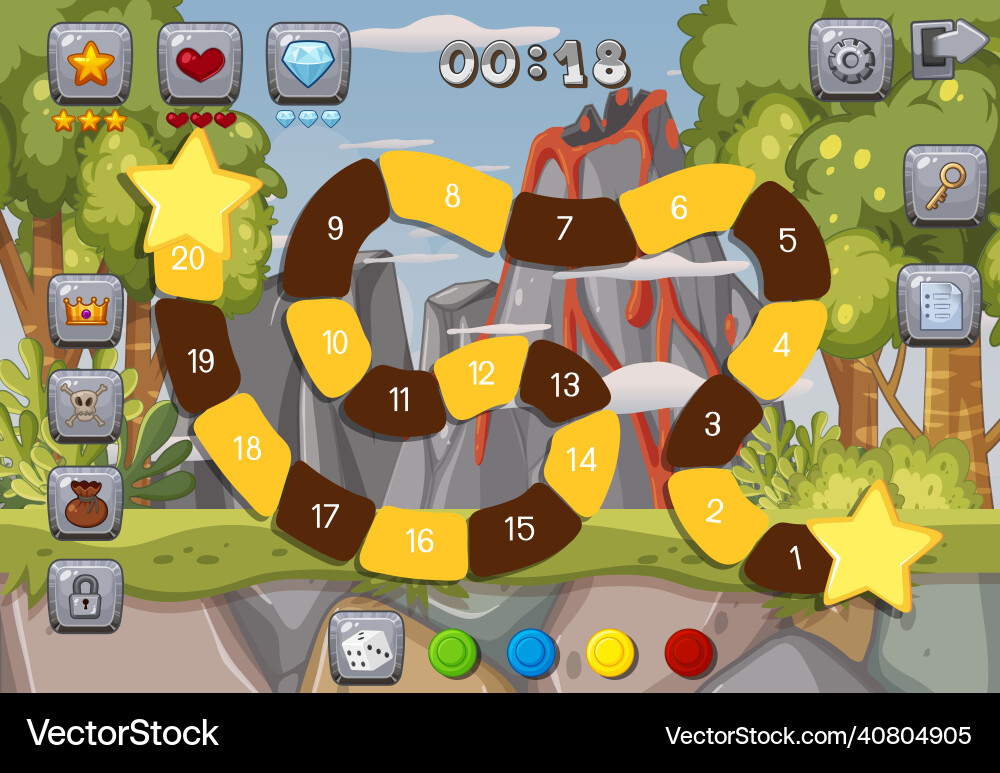 Counting number game template for kid vector image