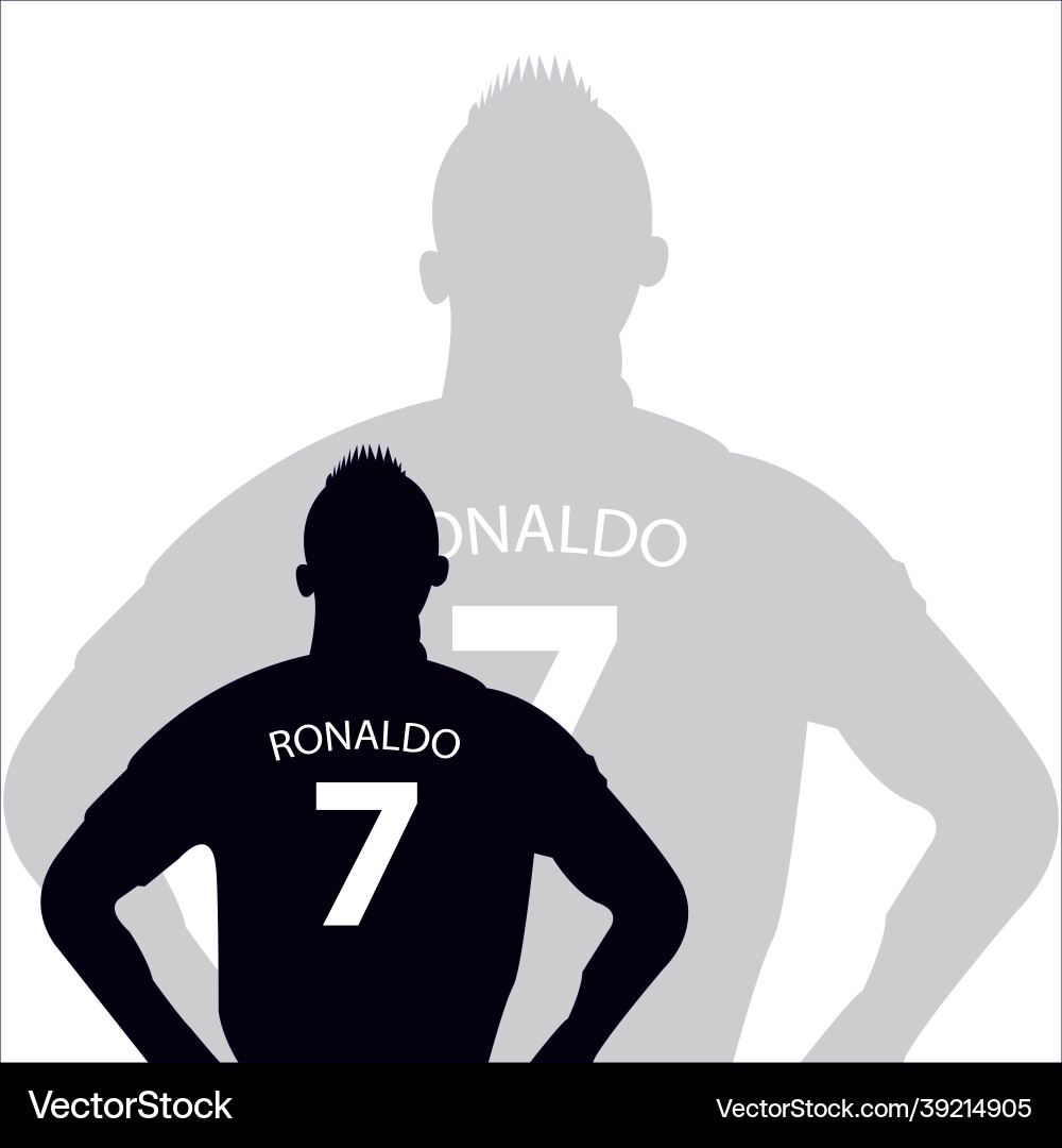 Cristiano ronaldo silhouette black edition Cristiano ronaldo silhouette black edition vector image