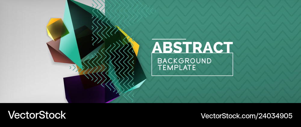 Dark 3d triangular low poly shapes abstract vector image