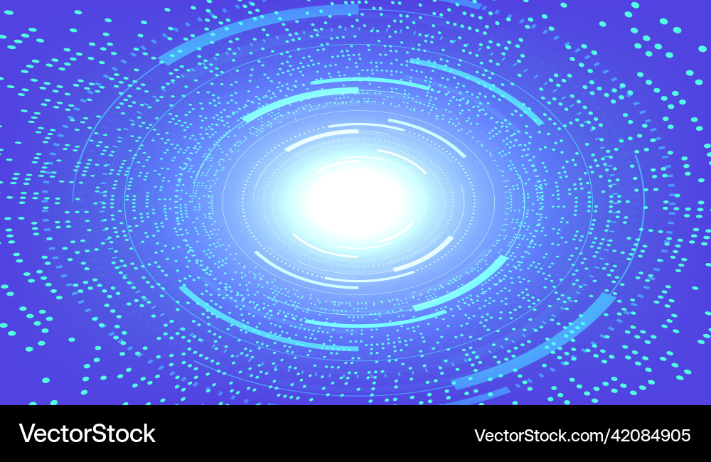 Futuristic background with dots combination Vector Image