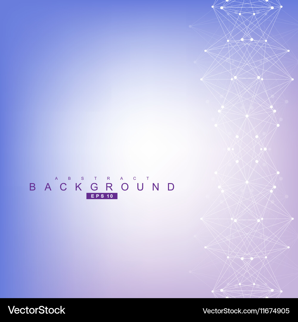 Geometric abstract background with connected line Vector Image