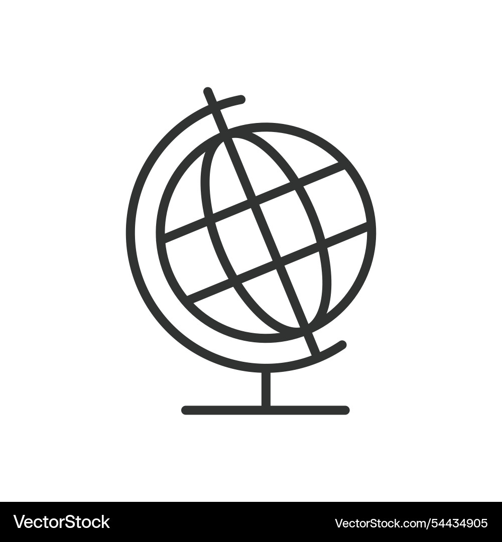 Globe icon in line design world earth Vector Image