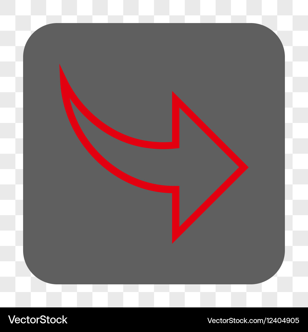 Redo rounded square button vector image