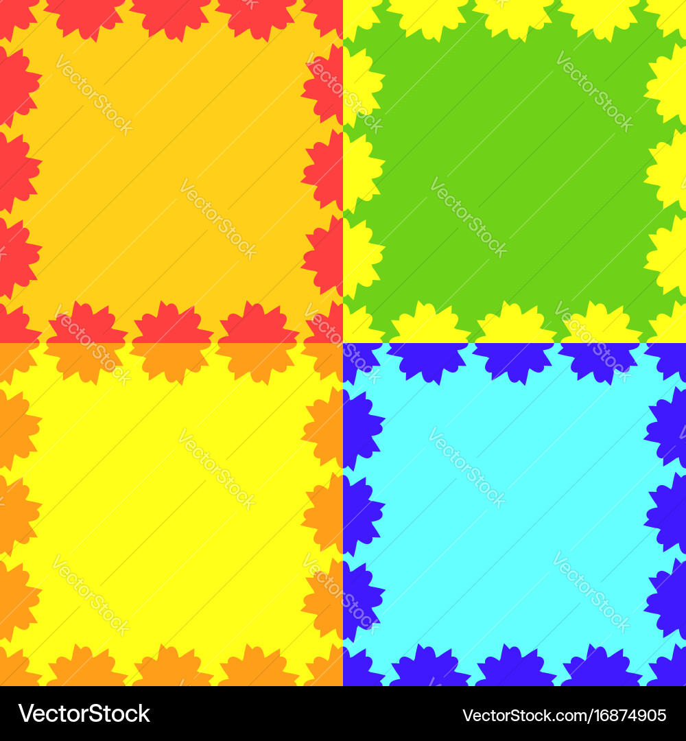 Set of bright seamless abstract patterns can Vector Image