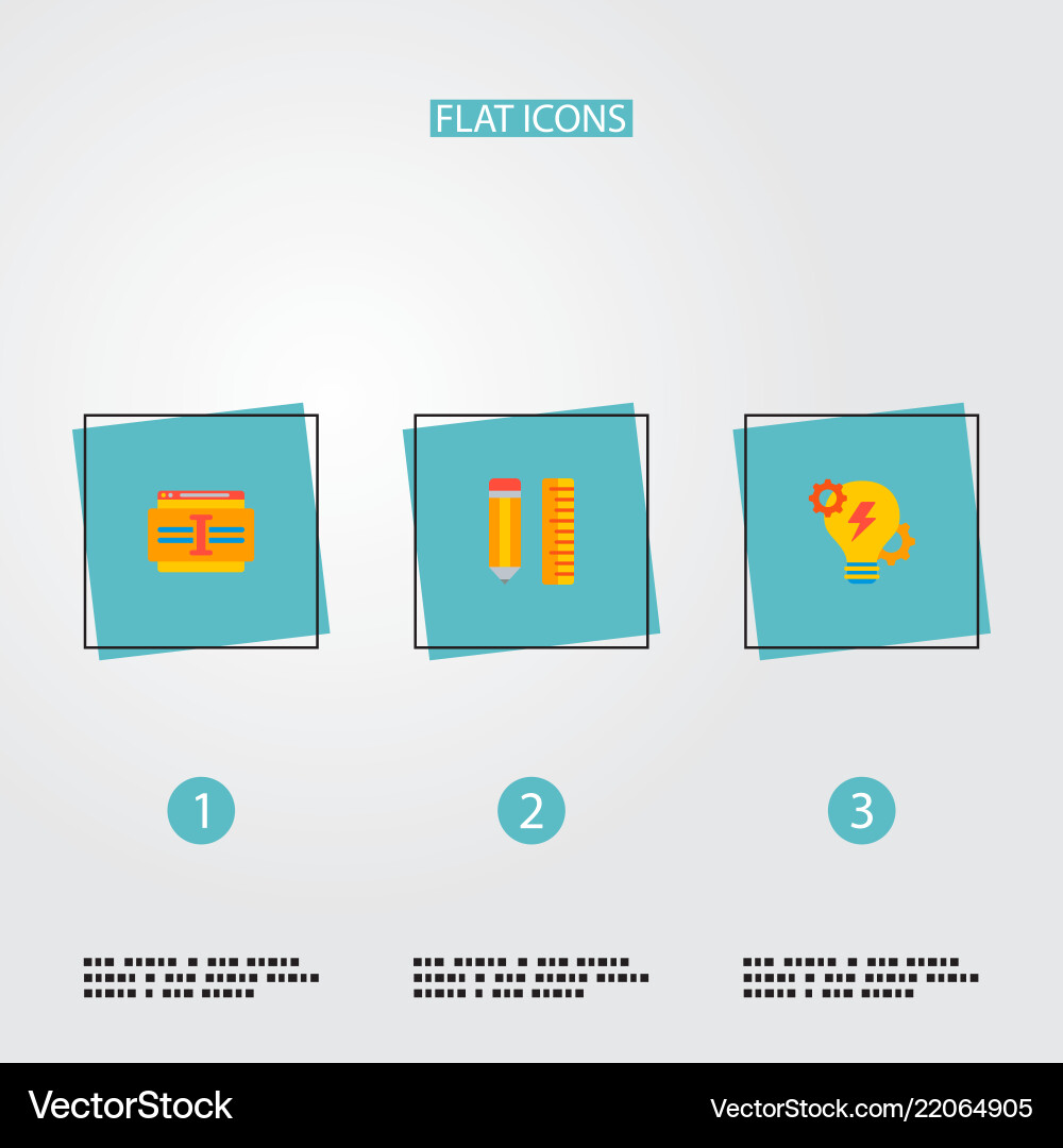 Set of website development icons flat style Vector Image
