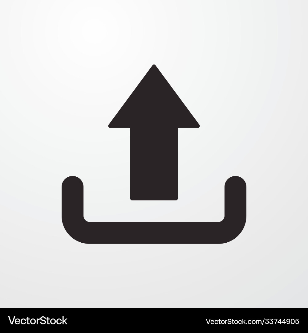 Upload sign icon flat design style for web Upload sign icon flat design style for web vector image