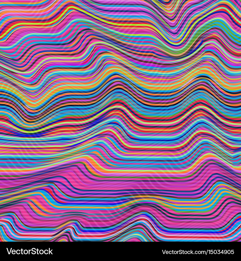 Warped lines background flexible stripes Vector Image