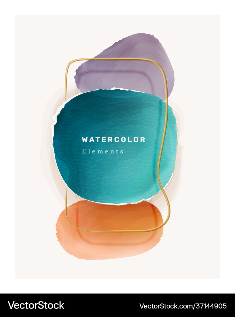 Watercolor Blob Color Elements vector image