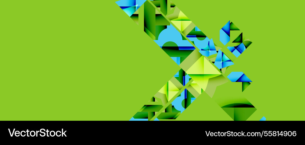 Abstract geometric composition with interlocking Abstract geometric composition with interlocking Vector Image