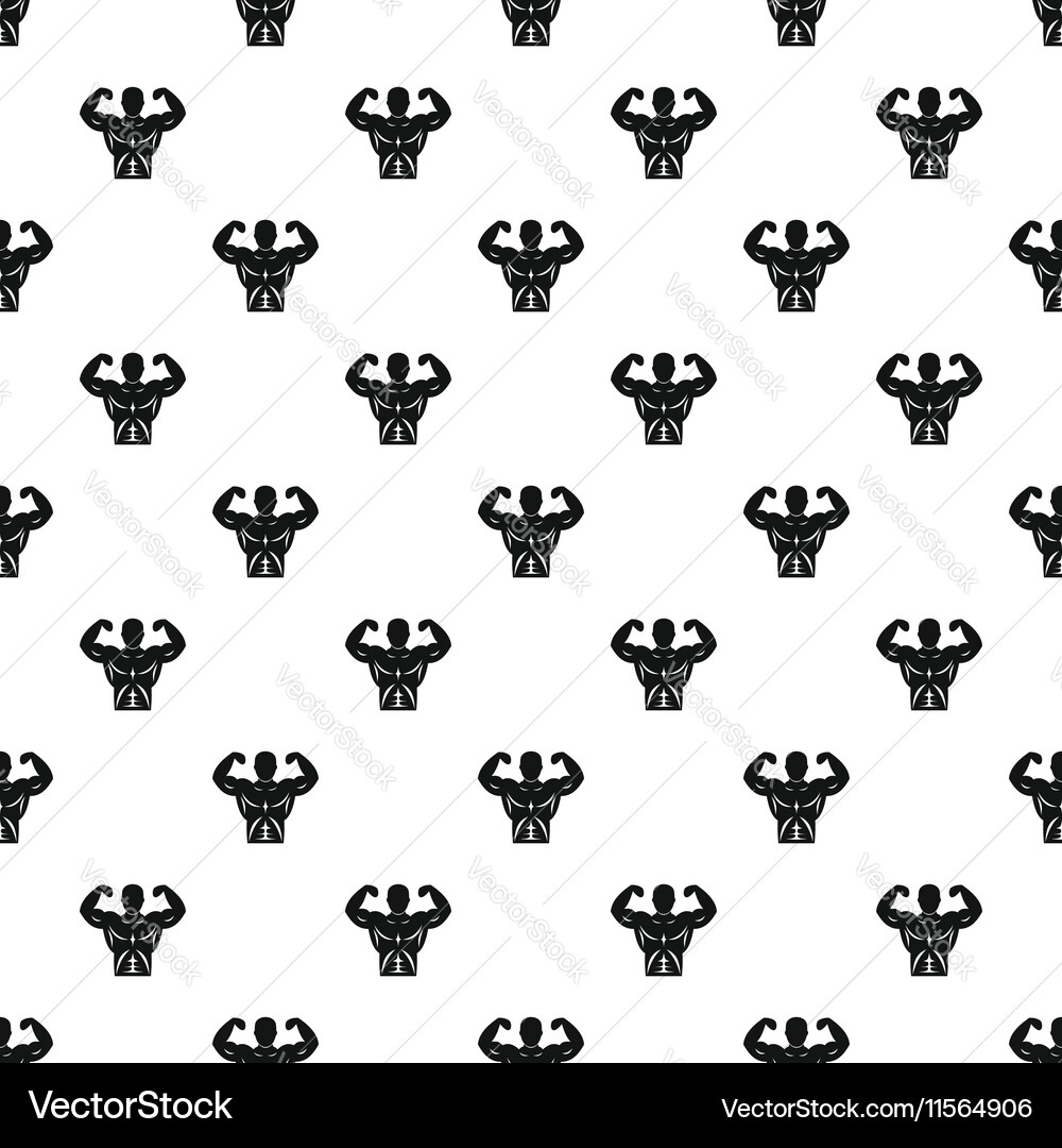 Athletic man pattern simple style vector image