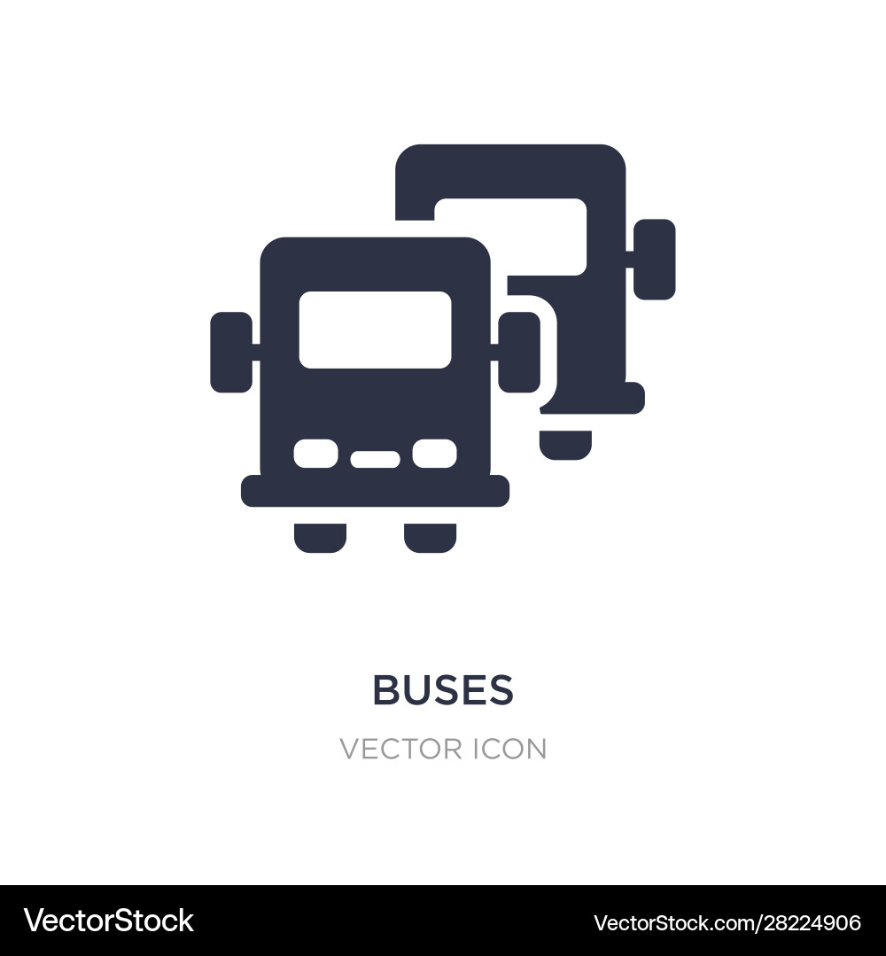 Buses icon on white background simple element vector image