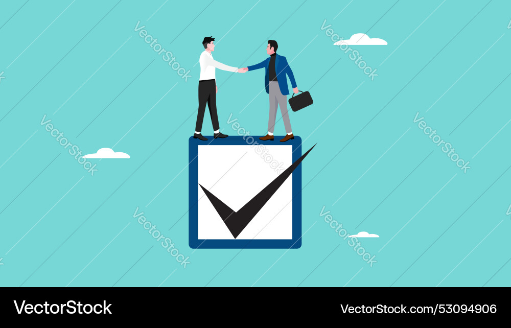 Commitment cooperation agreement to complete Commitment cooperation agreement to complete Vector Image