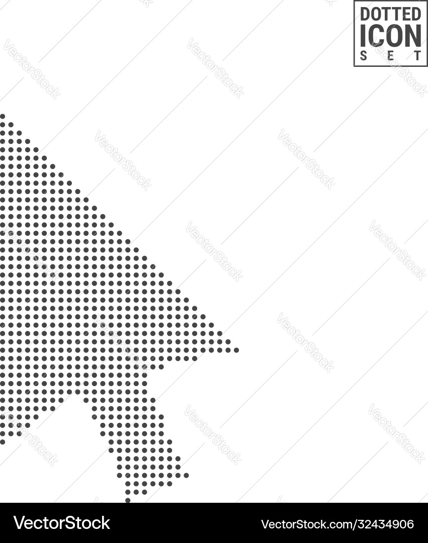 Cursor arrow dot pattern icon dotted Cursor arrow dot pattern icon dotted vector image