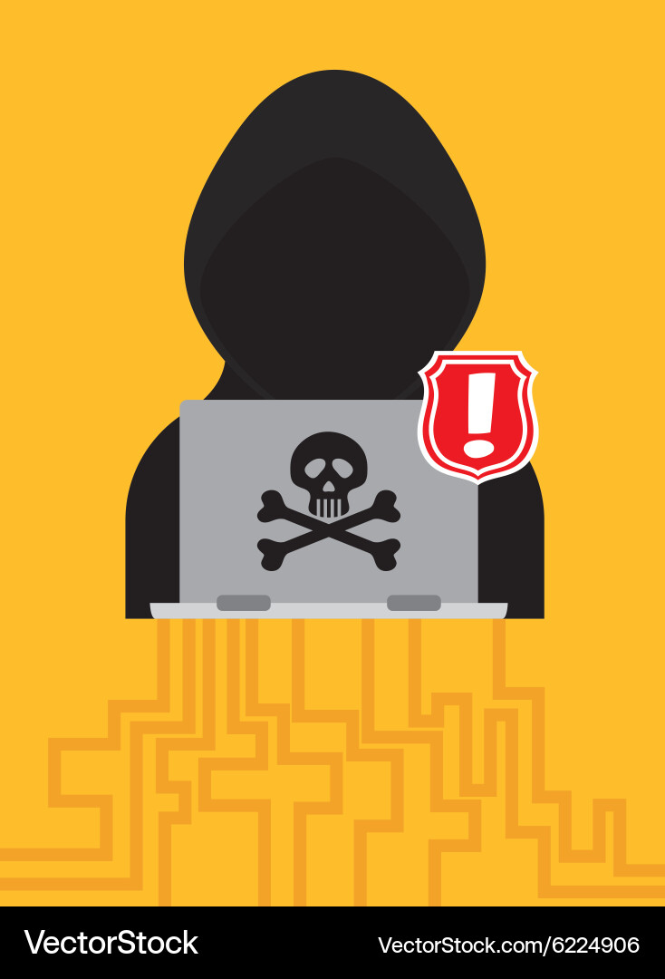 Digital fraud and hacking design vector image