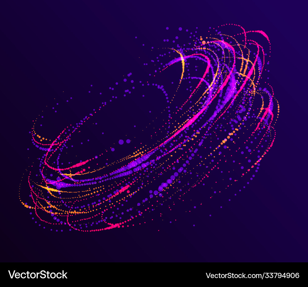 Dots particles flowing vortex abstract background Dots particles flowing vortex abstract background vector image